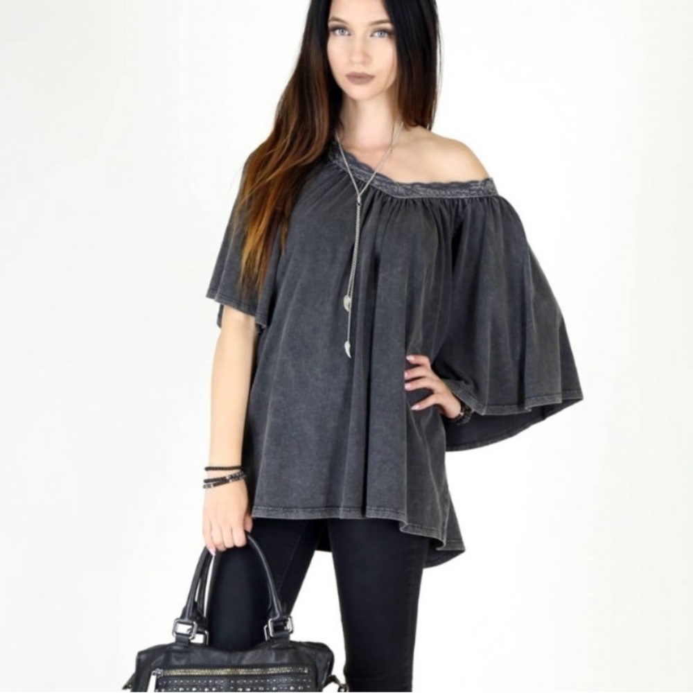 Tough Luv acid wash tunic top